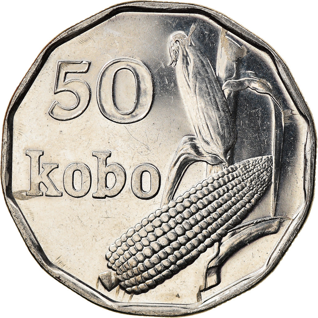 Münze, Nigeria, Elizabeth II, 50 Kobo, 1991, Franklin Mint, VZ+, Nickel plated