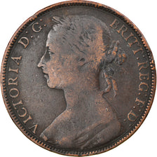 Moneda, Gran Bretaña, Victoria, Penny, 1882, BC+, Bronce, KM:755