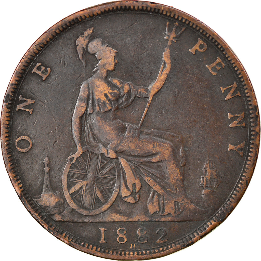 Coin, Great Britain, Victoria, Penny, 1882, VF(20-25), Bronze, KM:755