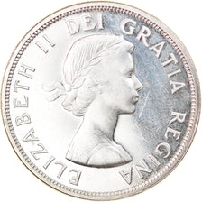 Moeda, Canadá, Elizabeth II, Dollar, 1963, Royal Canadian Mint, Ottawa