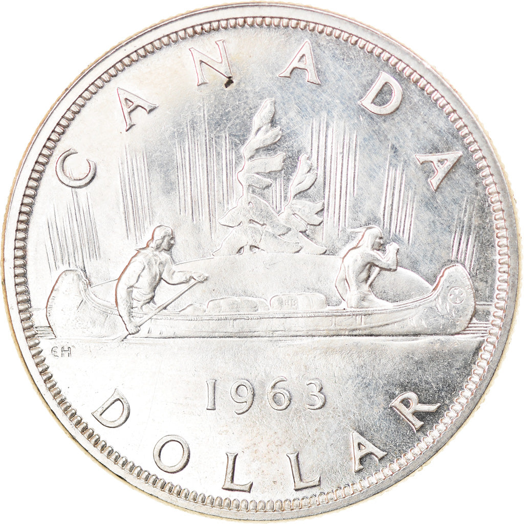 Coin, Canada, Elizabeth II, Dollar, 1963, Royal Canadian Mint, Ottawa