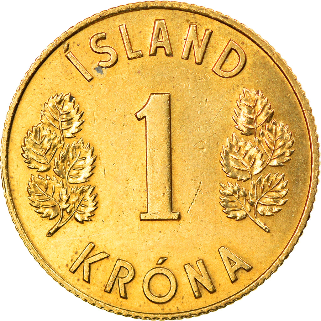 Coin, Iceland, Krona, 1957, AU(55-58), Nickel-brass, KM:12a
