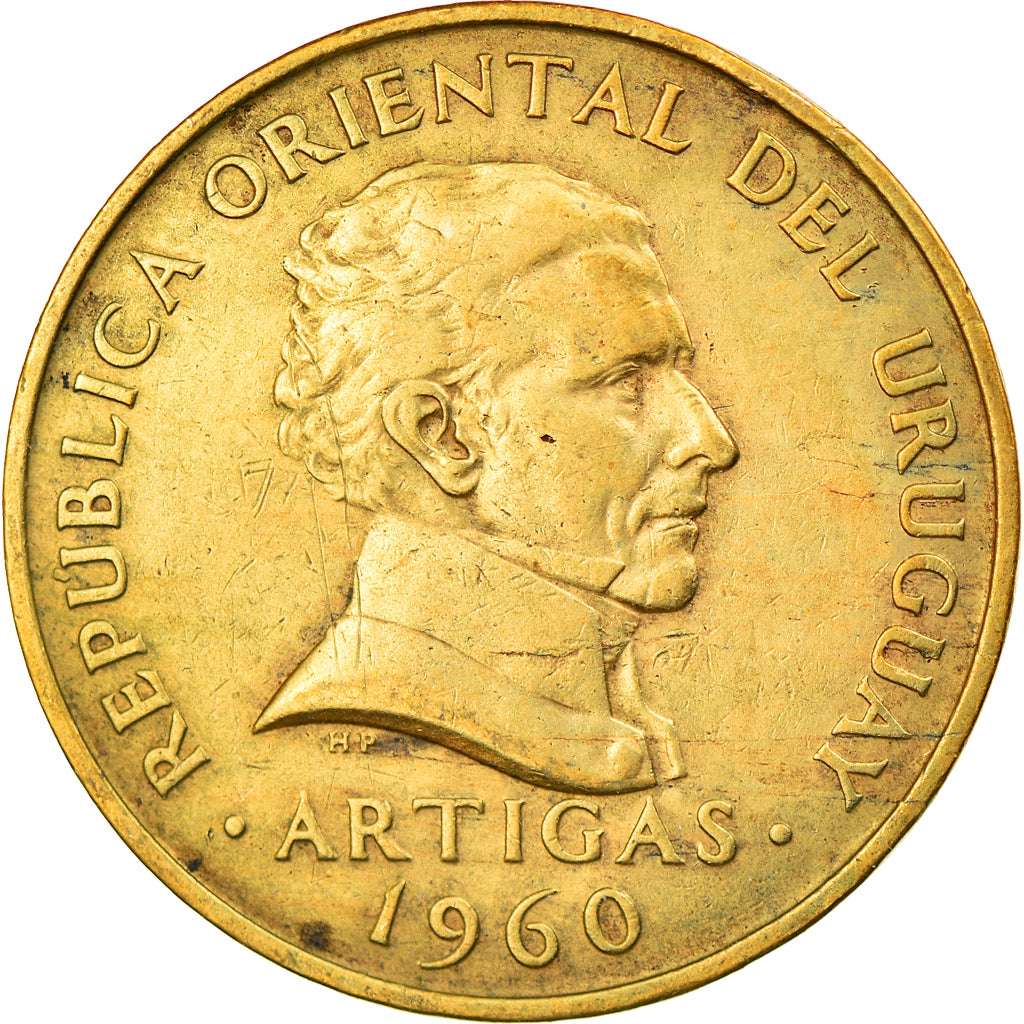 Münze, Uruguay, 10 Centesimos, 1960, Santiago, SS, Nickel-brass, KM:39
