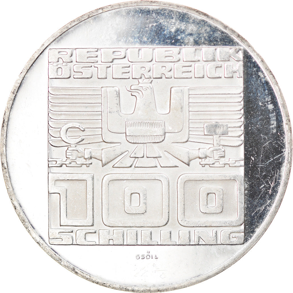 Moneda, Austria, 50ème anniversaire du Schilling autrichien, 100 Schilling