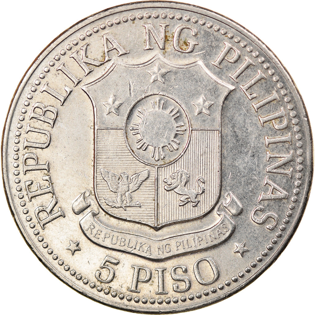 Münze, Philippinen, 5 Piso, 1975, VZ, Nickel, KM:210.1