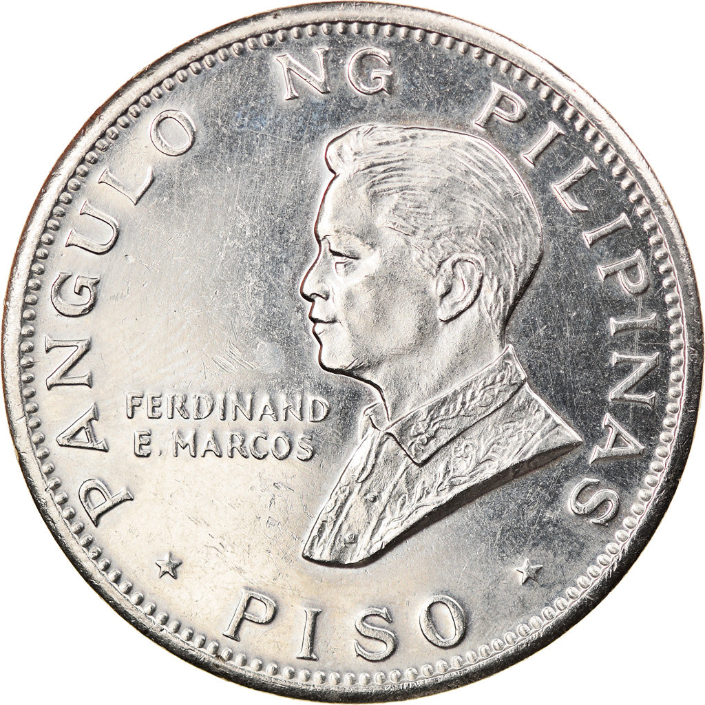 Coin, Philippines, Piso, 1970, AU(55-58), Nickel, KM:202