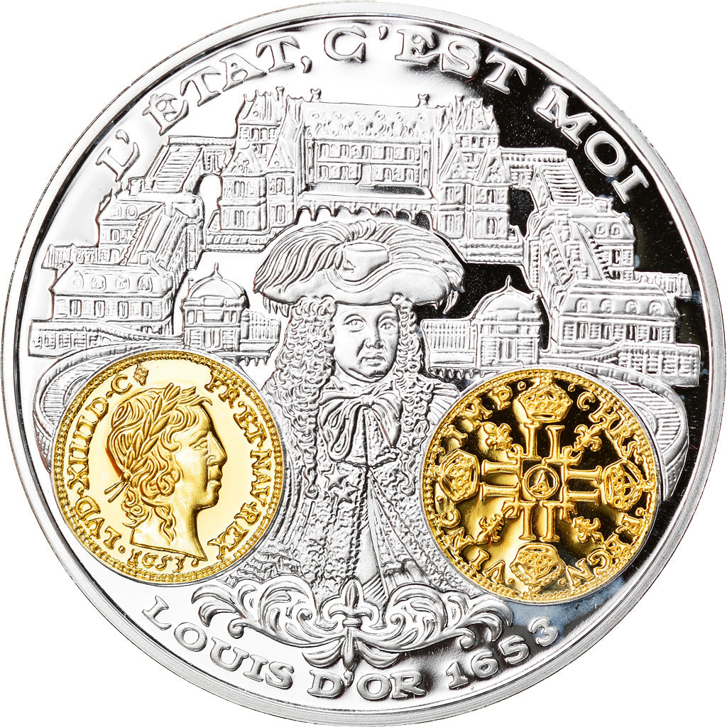 France, Medal, 2000 Ans d'Histoire Monétaire, Louis d'Or, History, MS(65-70)