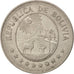 Munten, Bolivia, 5 Pesos Bolivianos, 1976, ZF, Nickel Clad Steel, KM:197