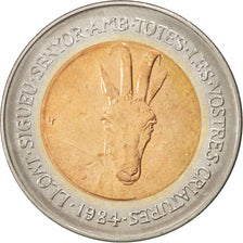 ANDORRA, 2 Diners, 1984, KM #21, MS(60-62), Bi-Metallic, 32, 13.45