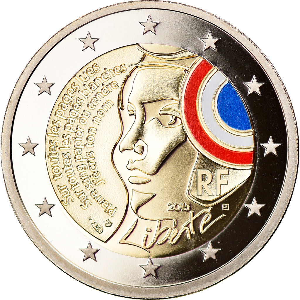 France, 2 Euro, République, 2015, MS(65-70), Bimetallic, PROOF