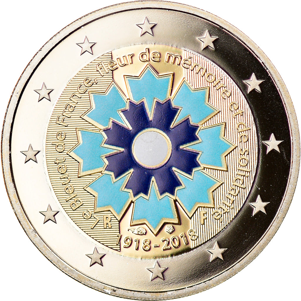 Frankrijk, 2 Euro, Le Bleuet de France, 2018, Paris, BE, FDC, Bi-Metallic