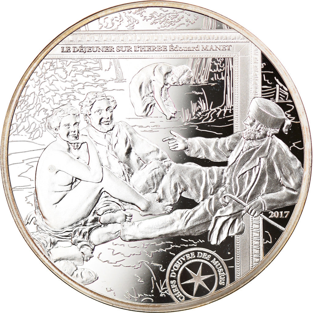 France, Monnaie de Paris, 10 Euro, Le Déjeuner sur l'Herbe - Manet, 2017