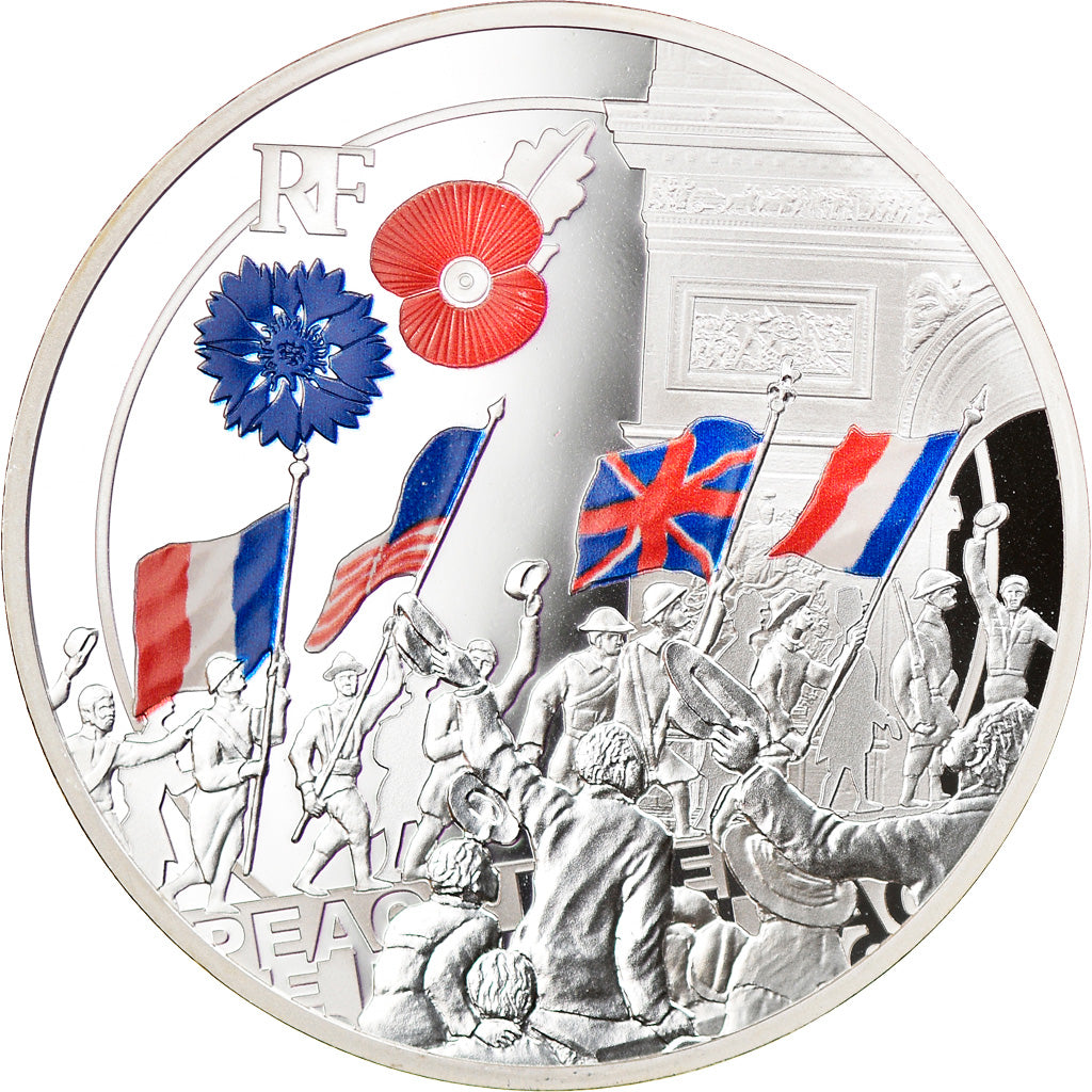 Francia, Monnaie de Paris, 10 Euro, Liesse Populaire - Armistice, 2018, Paris