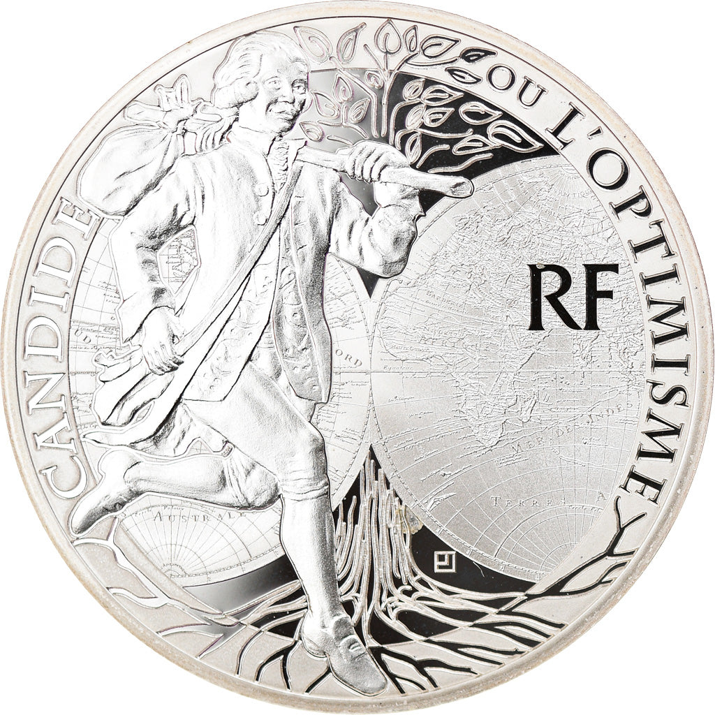 France, Monnaie de Paris, 10 Euro, Candide, 2014, Paris, BE, FDC, Argent
