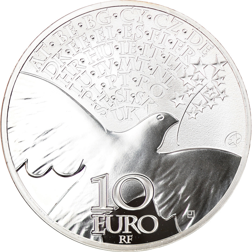 Frankreich, 10 Euro, Europa - La Paix en Europe, 2015, Paris, BE, STGL, Silber
