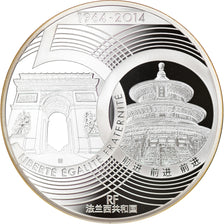 Francia, 10 Euro, France-Chine, 2014, Paris, BE, FDC, Plata