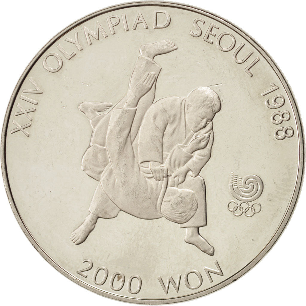 KOREA-SOUTH, 2000 Won, 1987, KM #51, AU(55-58), Nickel, 33, 17.10