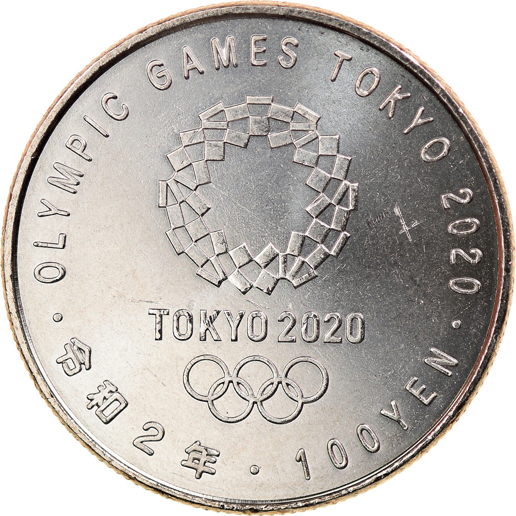 Moneda, Japón, 100 Yen, 2020, Jeux Olympiques de Tokyo - Tennis, SC, Cobre -