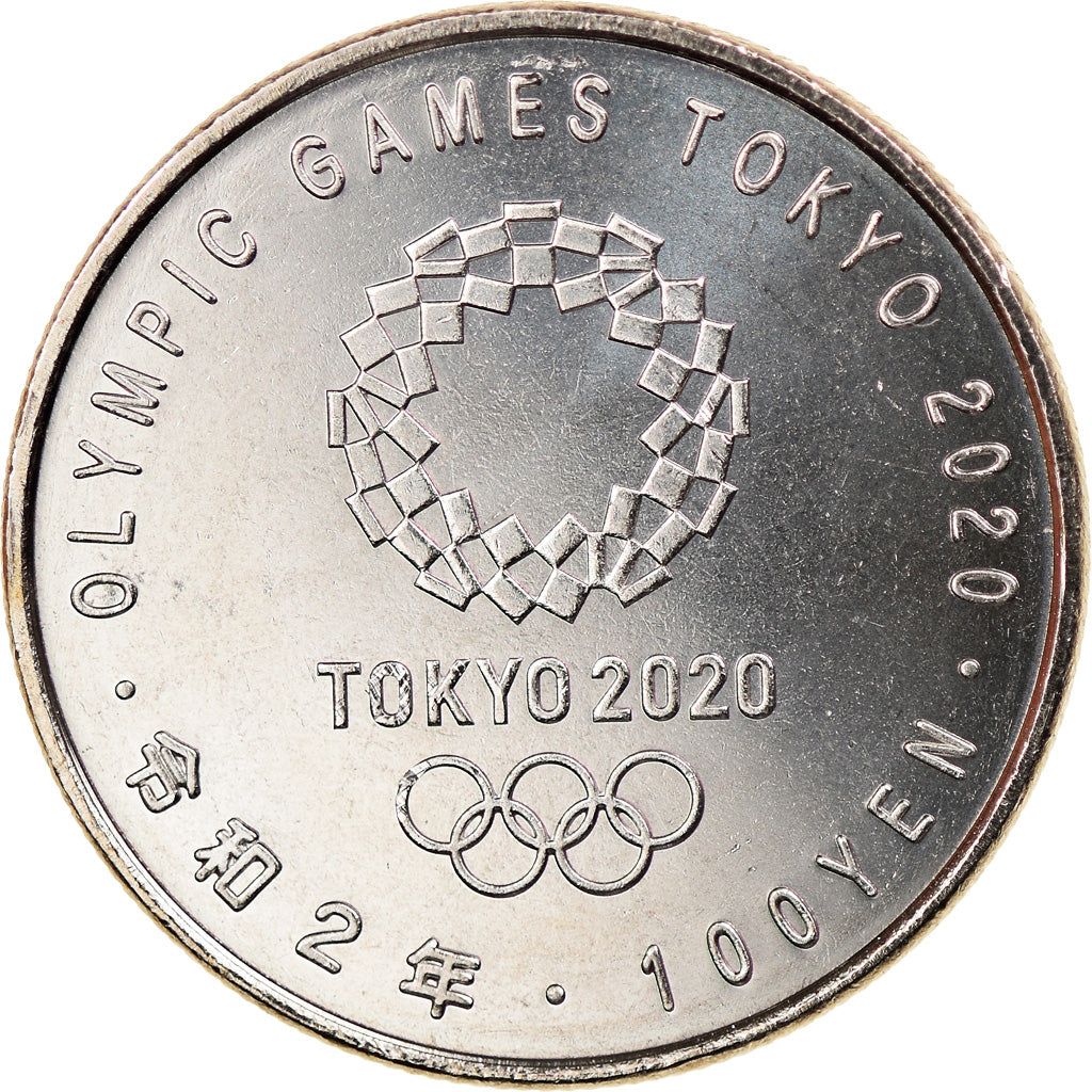 Moneta, Giappone, 100 Yen, 2020, Jeux Olympiques de Tokyo - Miraitowa, SPL, Rame