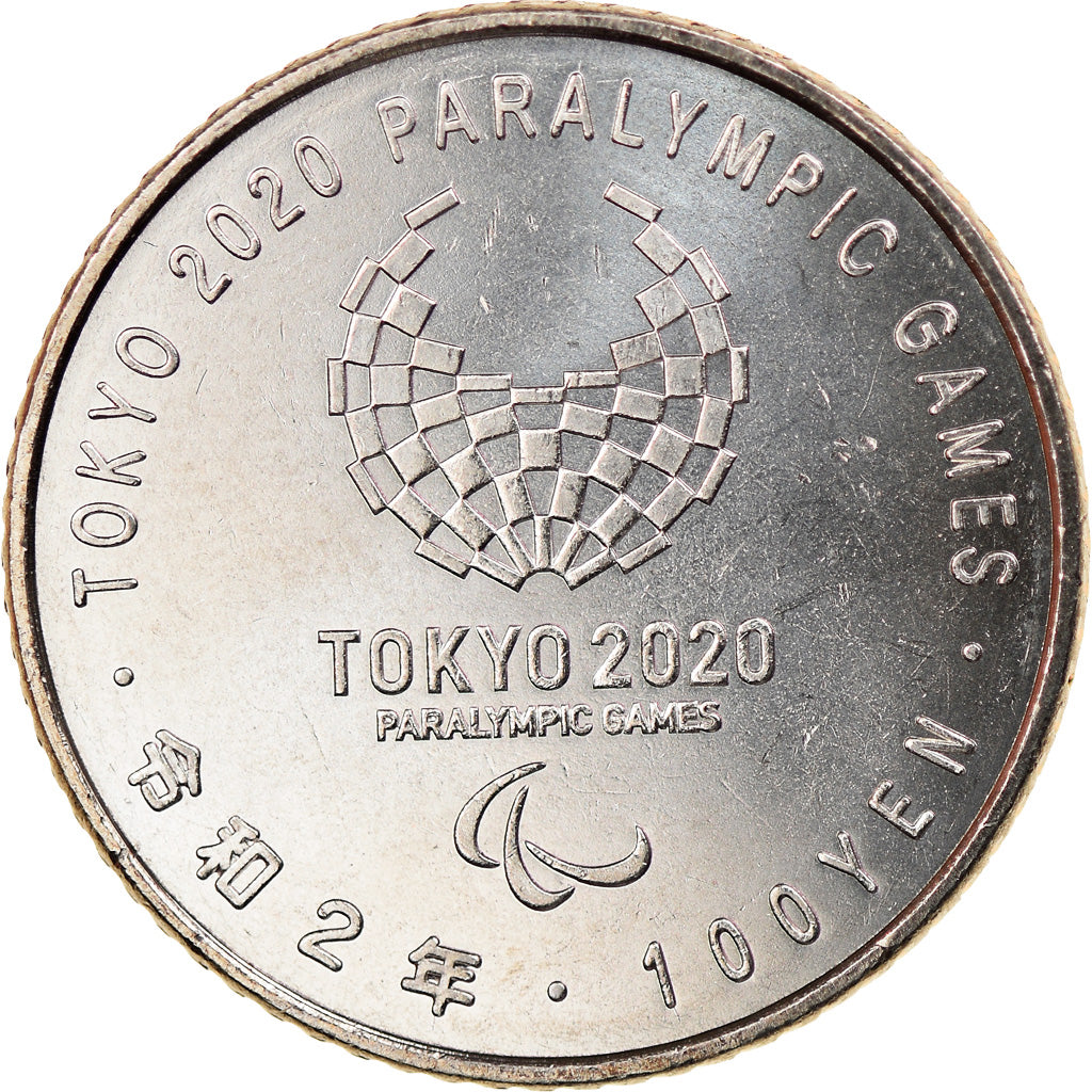 Moneta, Giappone, 100 Yen, 2020, Jeux paralympiques de Tokyo - Rugby-fauteuil