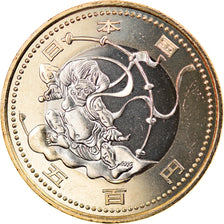 Coin, Japan, 500 Yen, 2020, Raiden, Dieu du tonnerre, MS(63), Bi-Metallic