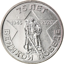 Coin, Transnistria, Rouble, 2020, 75 ans de la Victoire, MS(63), Nickel plated