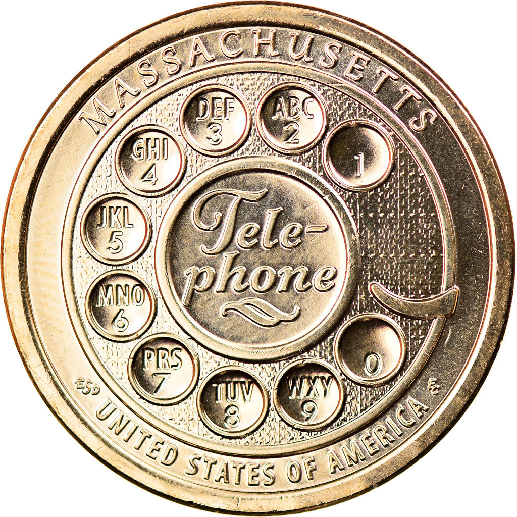 Monnaie, États-Unis, Dollar, 2020, Denver, American Innovation - Massachusetts