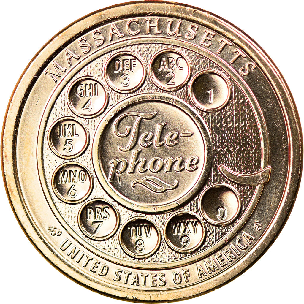 Coin, United States, Dollar, 2020, Denver, American Innovation - Massachusetts