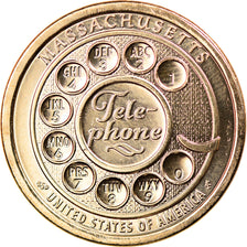 Moneta, Stati Uniti, Dollar, 2020, Denver, American Innovation - Massachusetts