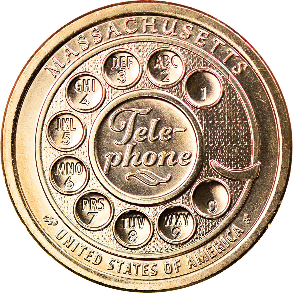 Coin, United States, Dollar, 2020, Denver, American Innovation - Massachusetts