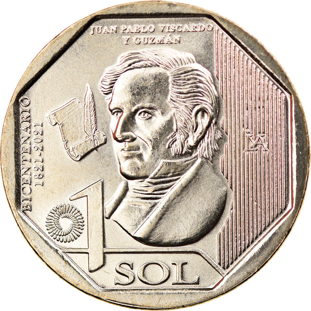 Monnaie, Pérou, Sol, 2020, Lima, Juan Pablo Vizcardo y Guzmán, SPL