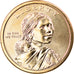 Moneta, USA, Dollar, 2020, Philadelphia, American native dollar, MS(63), Brass