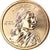 Coin, United States, Dollar, 2020, Denver, American native dollar, MS(63), Brass