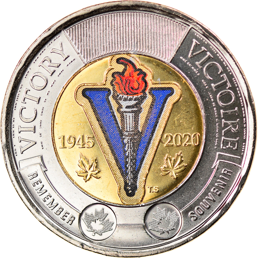 Coin, Canada, 2 Dollars, 2020, Royal Canadian Mint, 75 ans de la Victoire -