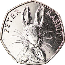 Monnaie, Gibraltar, 50 Pence, 2016, Pierre Lapin, SPL, Copper-nickel