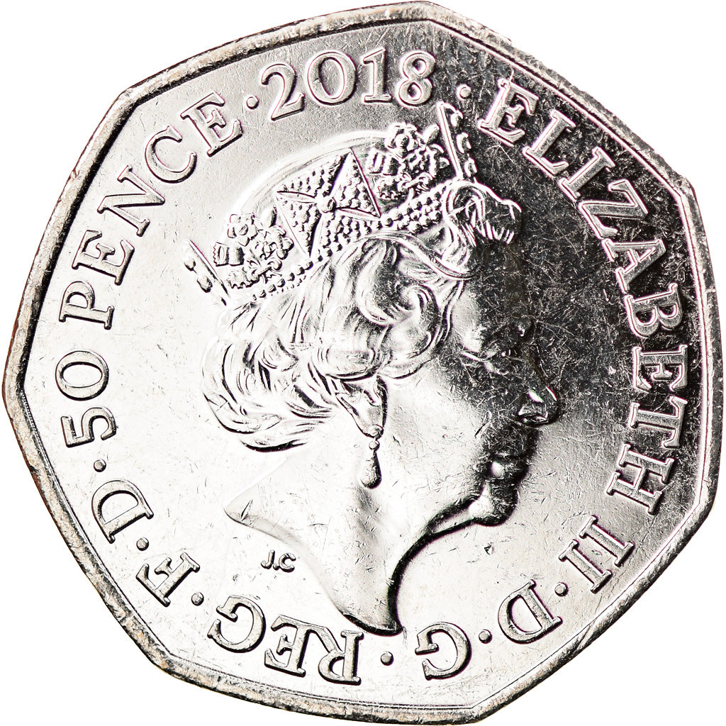 Moneta, Gibilterra, 50 Pence, 2018, People Act, SPL, Rame-nichel