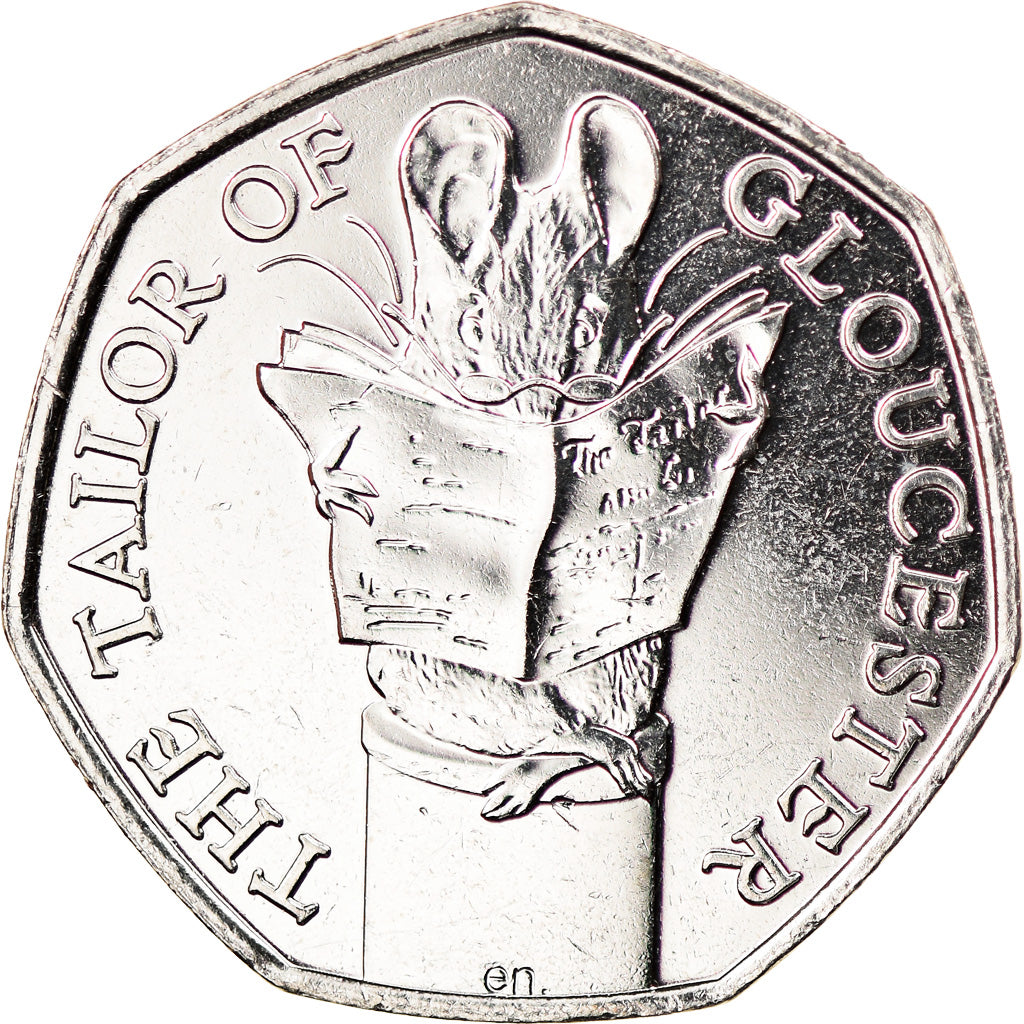 Moneta, Gibraltar, 50 Pence, 2018, Le tailleur de Gloucester, MS(63)