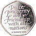 Munten, Gibraltar, 50 Pence, 2020, Brexit, UNC-, Copper-nickel