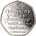 Coin, Gibraltar, 50 Pence, 2020, Brexit, MS(63), Copper-nickel