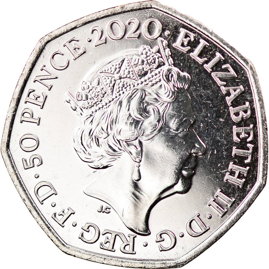 Coin, Gibraltar, 50 Pence, 2020, Brexit, MS(63), Copper-nickel