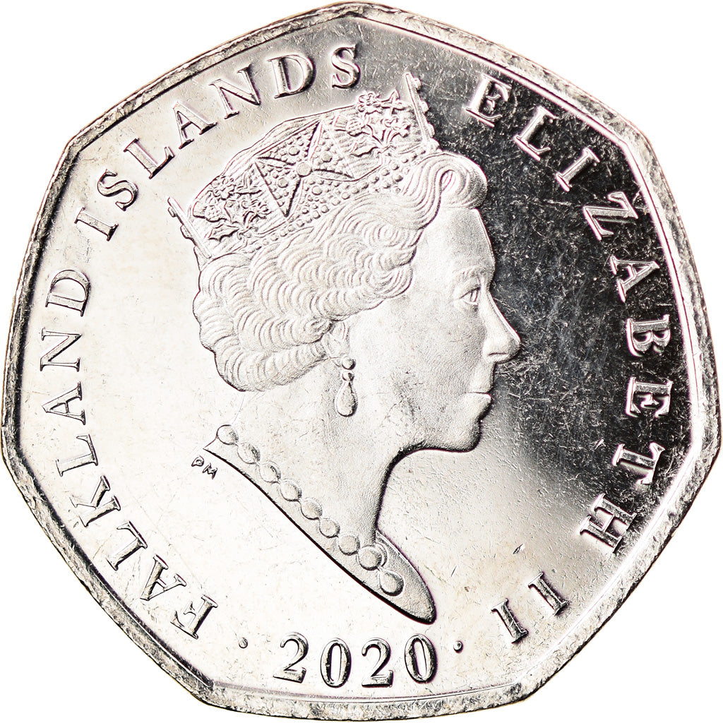 Monnaie, Falkland Islands, 50 Pence, 2020, Pingouins - Manchot royal, SPL