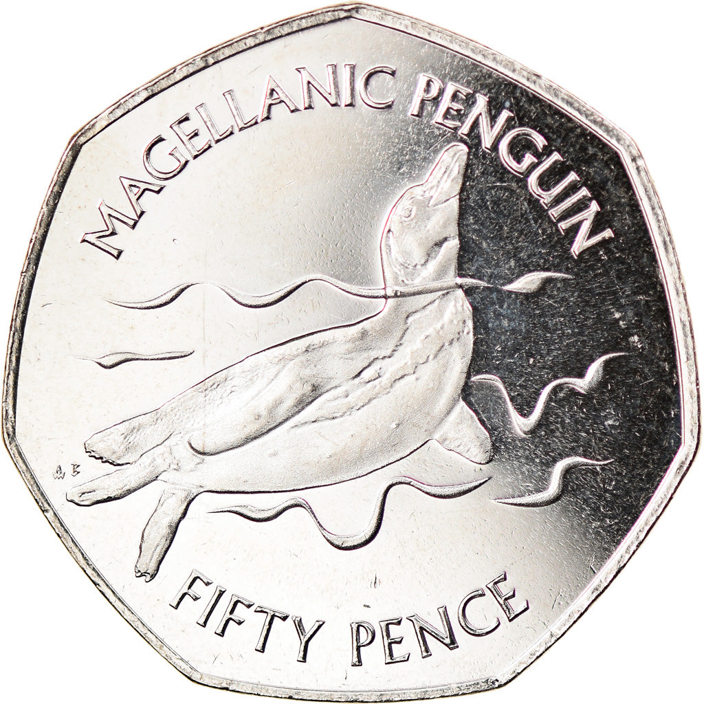 Monnaie, Falkland Islands, 50 Pence, 2020, Pingouins - Manchot de Magellan, SPL