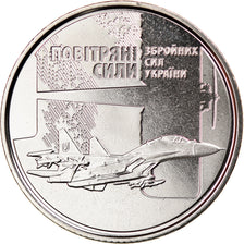 Moneda, Ucrania, 10 Hryven, 2020, Kyiv, Armée de l'Air, SC, Cobre - níquel