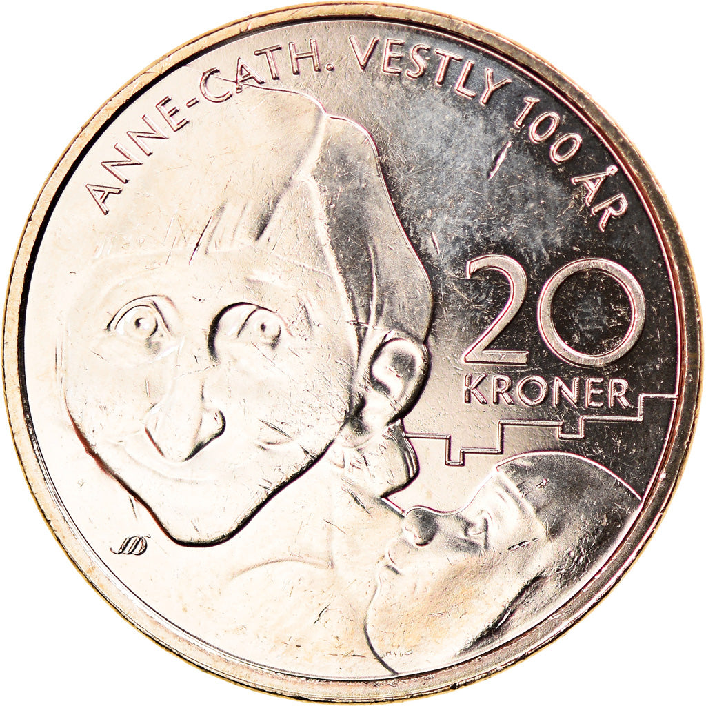 Moneda, Noruega, 10 Kroner, 2020, Anne-Cath. Vestli, SC, Maillechort