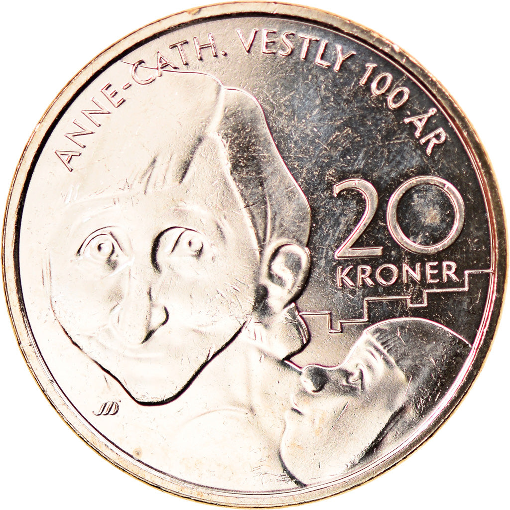 Moneda, Noruega, 10 Kroner, 2020, Anne-Cath. Vestli, SC, Maillechort