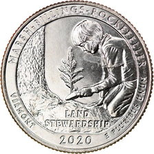 Coin, United States, Quarter, 2020, Denver, Marsh-Billings-Rockefeller National