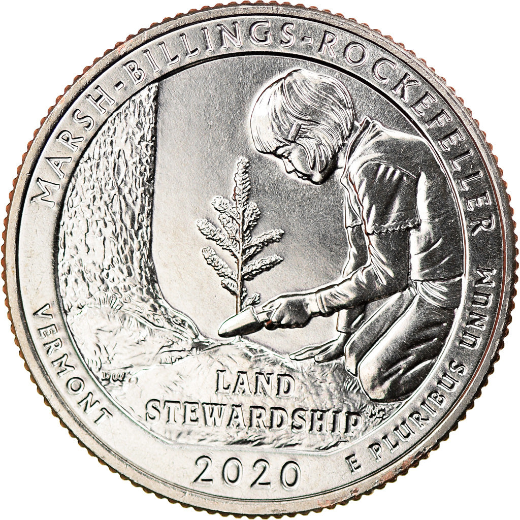 Coin, United States, Quarter, 2020, San Francisco, Marsh-Billings-Rockefeller