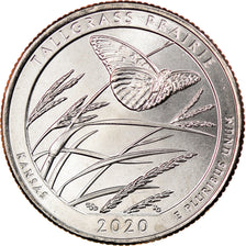 Coin, United States, Quarter, 2020, Philadelphia, Tall grass prairie - Kansas