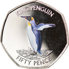 Coin, South Georgia and the South Sandwich Islands, 50 Pence, 2020, Pingouin -