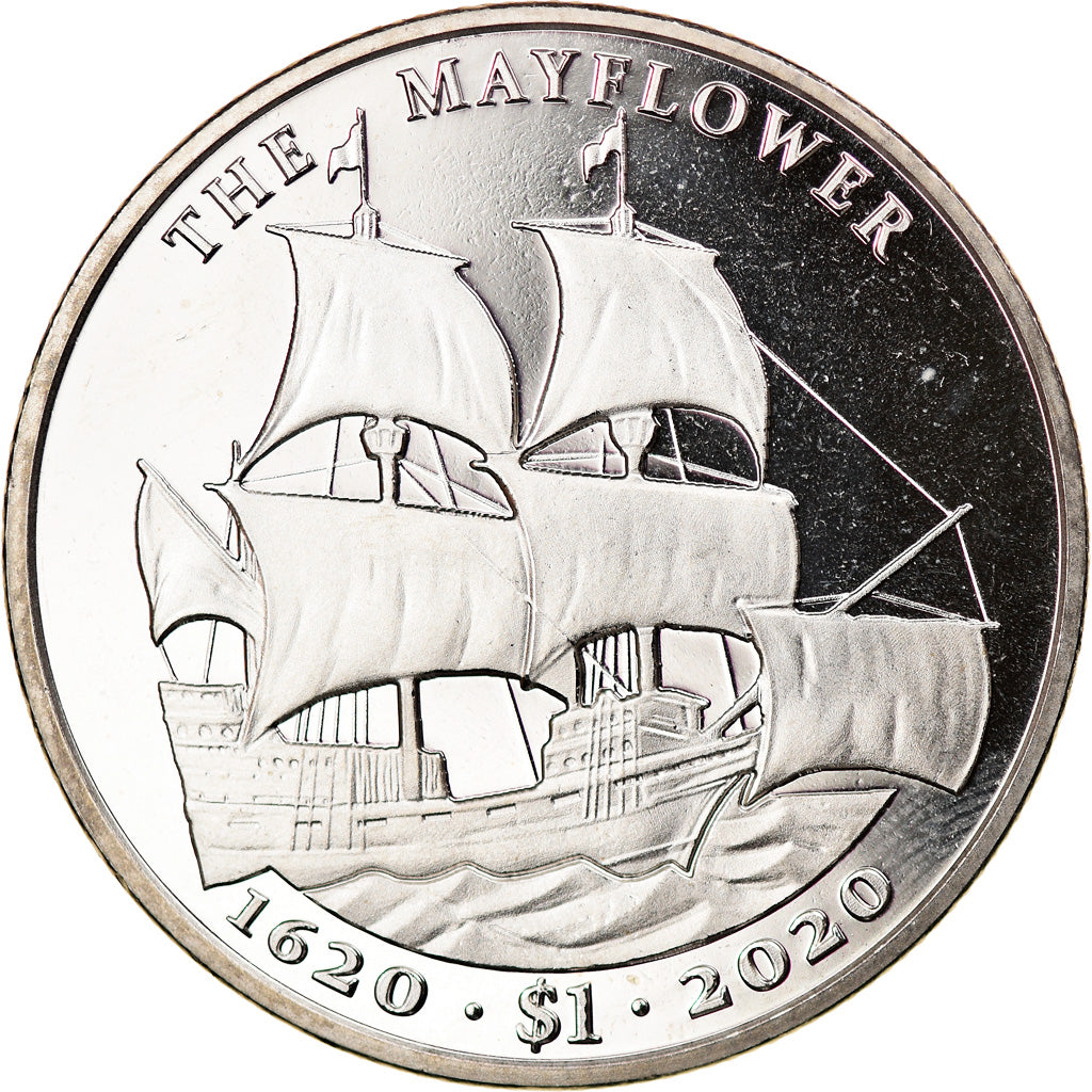 Coin, BRITISH VIRGIN ISLANDS, Dollar, 2020, Franklin Mint, Mayflower, MS(63)